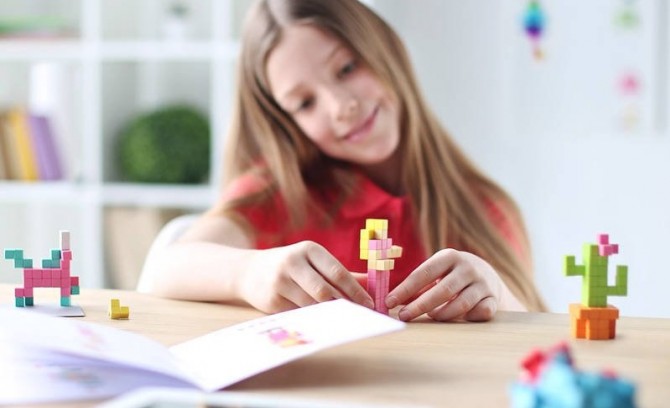 Klocki magnetyczne Pixio - Mini Dinos